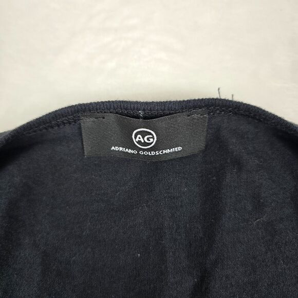 AG Adriano Goldschmied Women’s Deep V-Neck Cotton Short Sleeve Tee Black Small - Picture 4 of 10